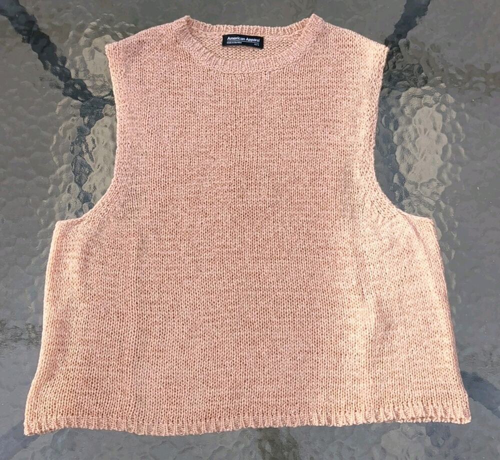 American Apparel Blush Knit Sleeveless Razor Top Crop Top Crop Top XS/S